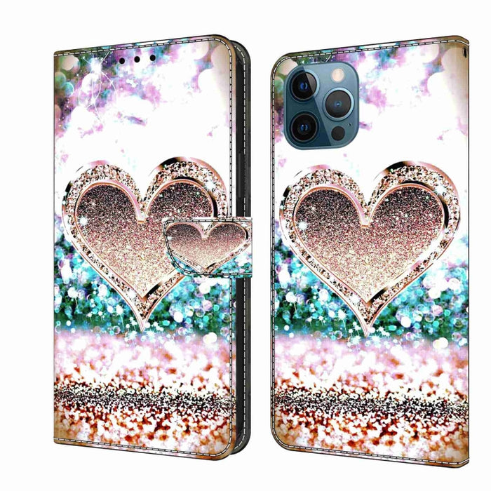 Funda protectora de cuero para teléfono Crystal 3D a prueba de golpes, For iPhone 15 Plus, For iPhone 14 Pro Max, For iPhone 15, For iPhone 12 Pro Max / 13 Pro Max, For iPhone 13 Pro