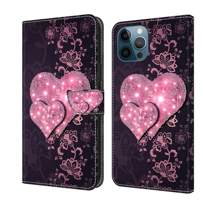 Funda protectora de cuero para teléfono Crystal 3D a prueba de golpes, For iPhone 15 Plus, For iPhone 14 Pro Max, For iPhone 15, For iPhone 12 Pro Max / 13 Pro Max, For iPhone 13 Pro