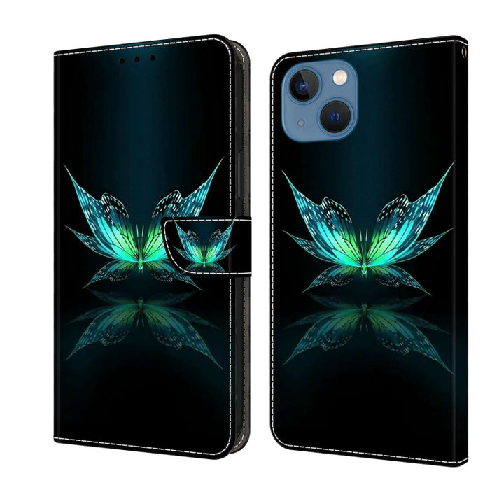 Funda protectora de cuero para teléfono Crystal 3D a prueba de golpes, For iPhone 14 Plus, For iPhone 15 Pro Max, For iPhone 13 / 14, For iPhone 15 Pro, For iPhone 14 Pro