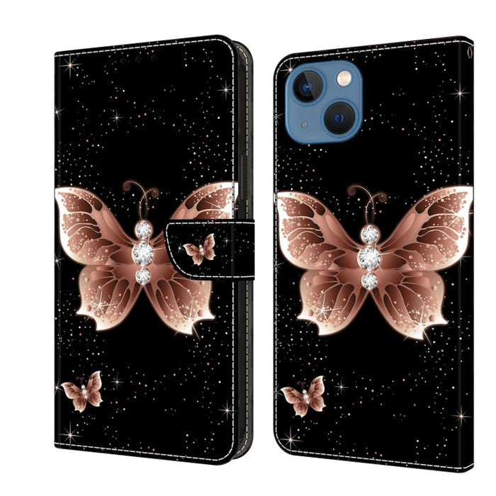 Funda protectora de cuero para teléfono Crystal 3D a prueba de golpes, For iPhone 14 Plus, For iPhone 15 Pro Max, For iPhone 13 / 14, For iPhone 15 Pro, For iPhone 14 Pro