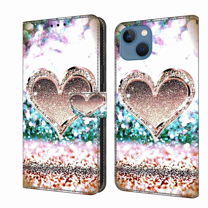 Funda protectora de cuero para teléfono Crystal 3D a prueba de golpes, For iPhone 14 Plus, For iPhone 15 Pro Max, For iPhone 13 / 14, For iPhone 15 Pro, For iPhone 14 Pro