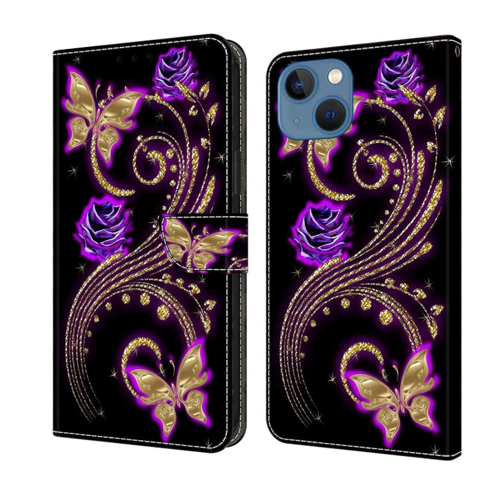 Funda protectora de cuero para teléfono Crystal 3D a prueba de golpes, For iPhone 14 Plus, For iPhone 15 Pro Max, For iPhone 13 / 14, For iPhone 15 Pro, For iPhone 14 Pro