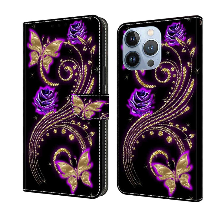 Funda protectora de cuero para teléfono Crystal 3D a prueba de golpes, For iPhone 15 Plus, For iPhone 14 Pro Max, For iPhone 15, For iPhone 12 Pro Max / 13 Pro Max, For iPhone 13 Pro