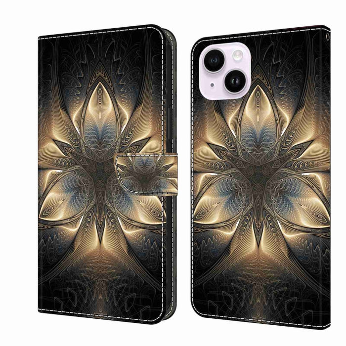Funda protectora de cuero para teléfono Crystal 3D a prueba de golpes, For iPhone 14 Plus, For iPhone 15 Pro Max, For iPhone 13 / 14, For iPhone 15 Pro, For iPhone 14 Pro
