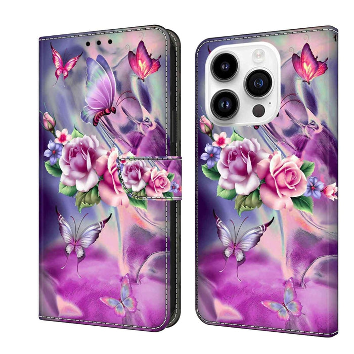 Funda protectora de cuero para teléfono Crystal 3D a prueba de golpes, For iPhone 14 Plus, For iPhone 15 Pro Max, For iPhone 13 / 14, For iPhone 15 Pro, For iPhone 14 Pro