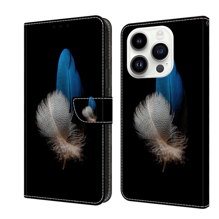 Funda protectora de cuero para teléfono Crystal 3D a prueba de golpes, For iPhone 14 Plus, For iPhone 15 Pro Max, For iPhone 13 / 14, For iPhone 15 Pro, For iPhone 14 Pro