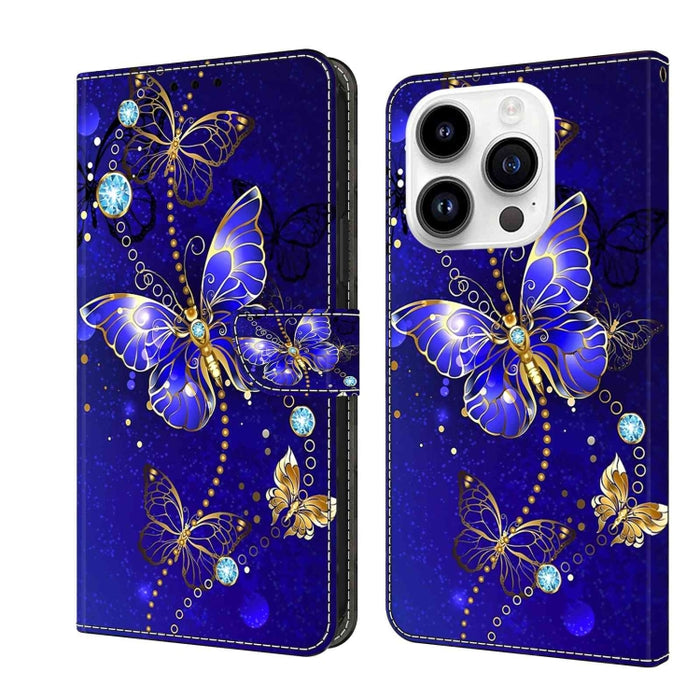 Funda protectora de cuero para teléfono Crystal 3D a prueba de golpes, For iPhone 14 Plus, For iPhone 15 Pro Max, For iPhone 13 / 14, For iPhone 15 Pro, For iPhone 14 Pro