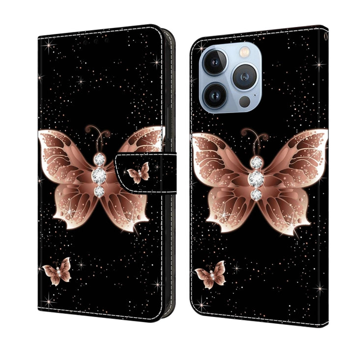 Funda protectora de cuero para teléfono Crystal 3D a prueba de golpes, For iPhone 15 Plus, For iPhone 14 Pro Max, For iPhone 15, For iPhone 12 Pro Max / 13 Pro Max, For iPhone 13 Pro