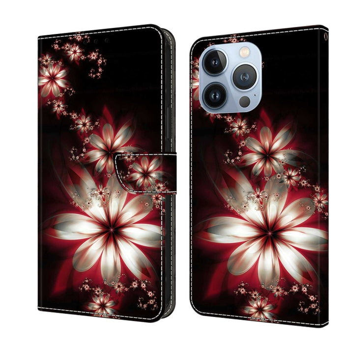 Funda protectora de cuero para teléfono Crystal 3D a prueba de golpes, For iPhone 15 Plus, For iPhone 14 Pro Max, For iPhone 15, For iPhone 12 Pro Max / 13 Pro Max, For iPhone 13 Pro