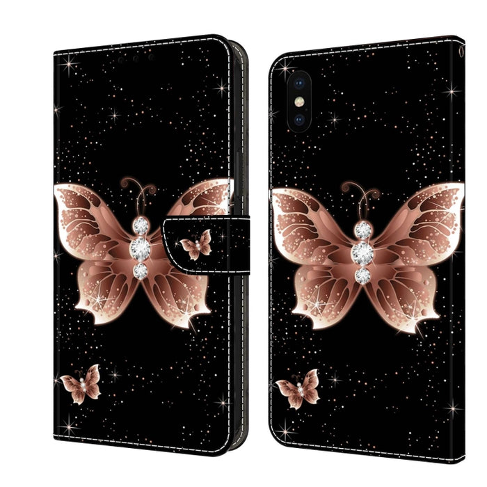 Funda protectora de cuero para teléfono Crystal 3D a prueba de golpes, For iPhone X / XS, For iPhone XR, For iPhone XS Max, For iPhone 6 Plus / 7 Plus / 8 Plus, For iPhone 6 / 7