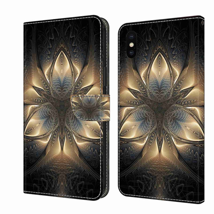 Funda protectora de cuero para teléfono Crystal 3D a prueba de golpes, For iPhone X / XS, For iPhone XR, For iPhone XS Max, For iPhone 6 Plus / 7 Plus / 8 Plus, For iPhone 6 / 7