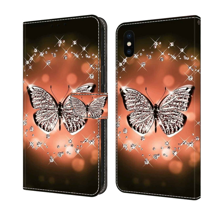 Funda protectora de cuero para teléfono Crystal 3D a prueba de golpes, For iPhone X / XS, For iPhone XR, For iPhone XS Max, For iPhone 6 Plus / 7 Plus / 8 Plus, For iPhone 6 / 7