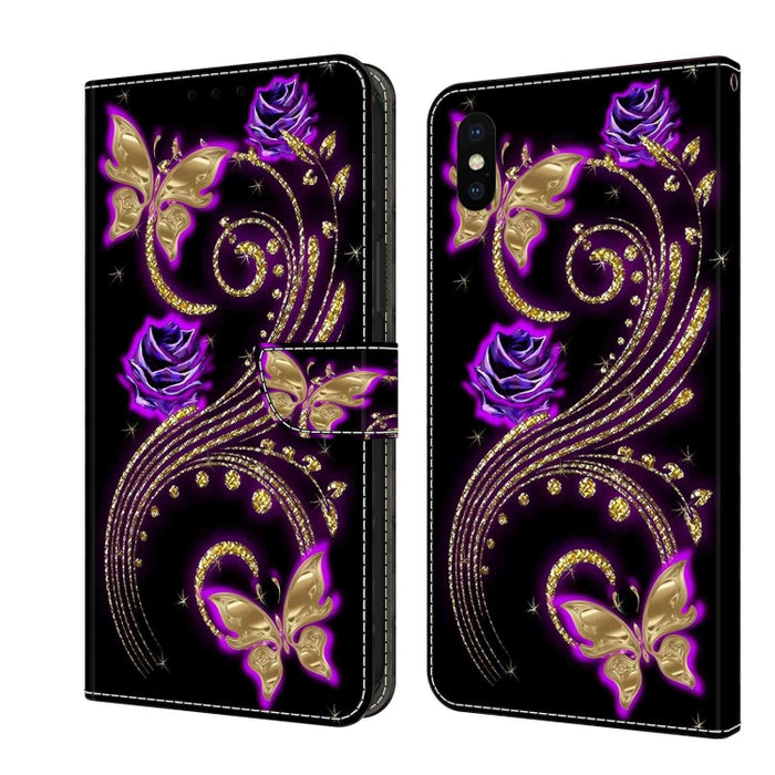 Funda protectora de cuero para teléfono Crystal 3D a prueba de golpes, For iPhone X / XS, For iPhone XR, For iPhone XS Max, For iPhone 6 Plus / 7 Plus / 8 Plus, For iPhone 6 / 7