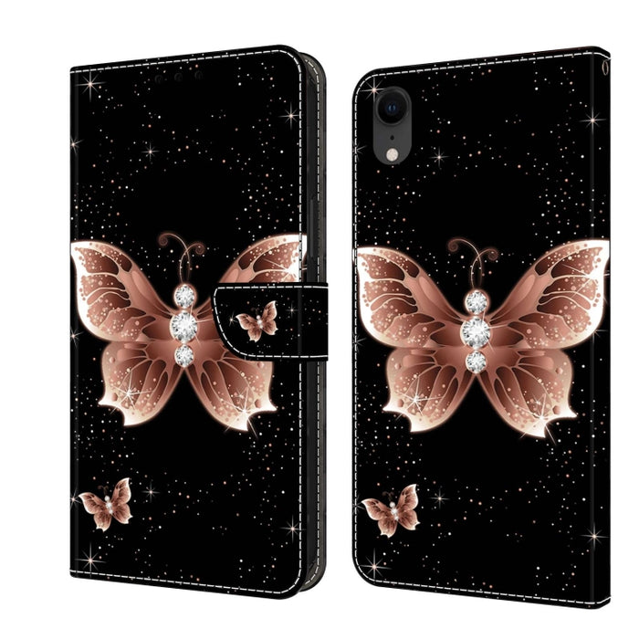 Funda protectora de cuero para teléfono Crystal 3D a prueba de golpes, For iPhone X / XS, For iPhone XR, For iPhone XS Max, For iPhone 6 Plus / 7 Plus / 8 Plus, For iPhone 6 / 7