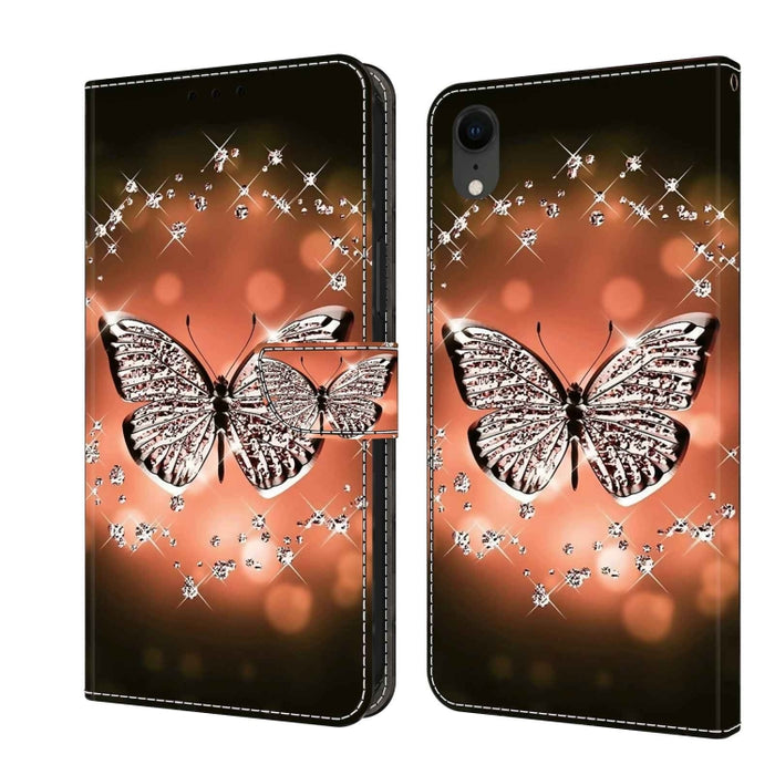 Funda protectora de cuero para teléfono Crystal 3D a prueba de golpes, For iPhone X / XS, For iPhone XR, For iPhone XS Max, For iPhone 6 Plus / 7 Plus / 8 Plus, For iPhone 6 / 7