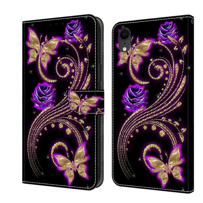 Funda protectora de cuero para teléfono Crystal 3D a prueba de golpes, For iPhone X / XS, For iPhone XR, For iPhone XS Max, For iPhone 6 Plus / 7 Plus / 8 Plus, For iPhone 6 / 7