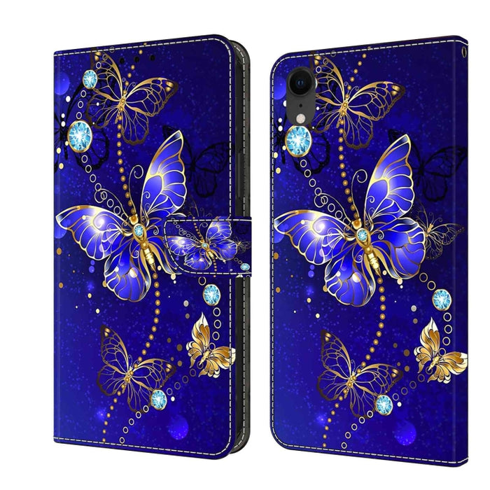 Funda protectora de cuero para teléfono Crystal 3D a prueba de golpes, For iPhone X / XS, For iPhone XR, For iPhone XS Max, For iPhone 6 Plus / 7 Plus / 8 Plus, For iPhone 6 / 7