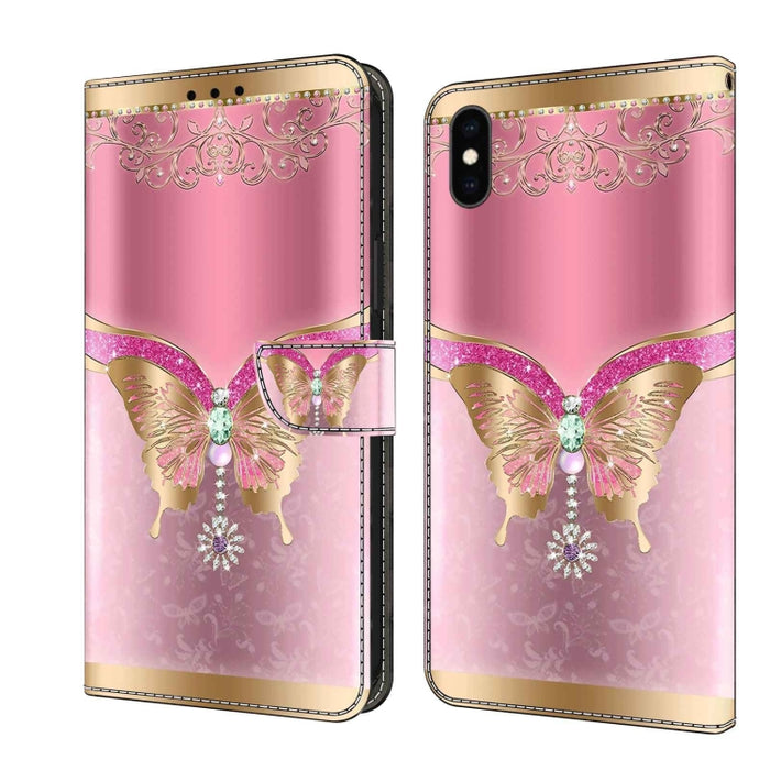 Funda protectora de cuero para teléfono Crystal 3D a prueba de golpes, For iPhone X / XS, For iPhone XR, For iPhone XS Max, For iPhone 6 Plus / 7 Plus / 8 Plus, For iPhone 6 / 7
