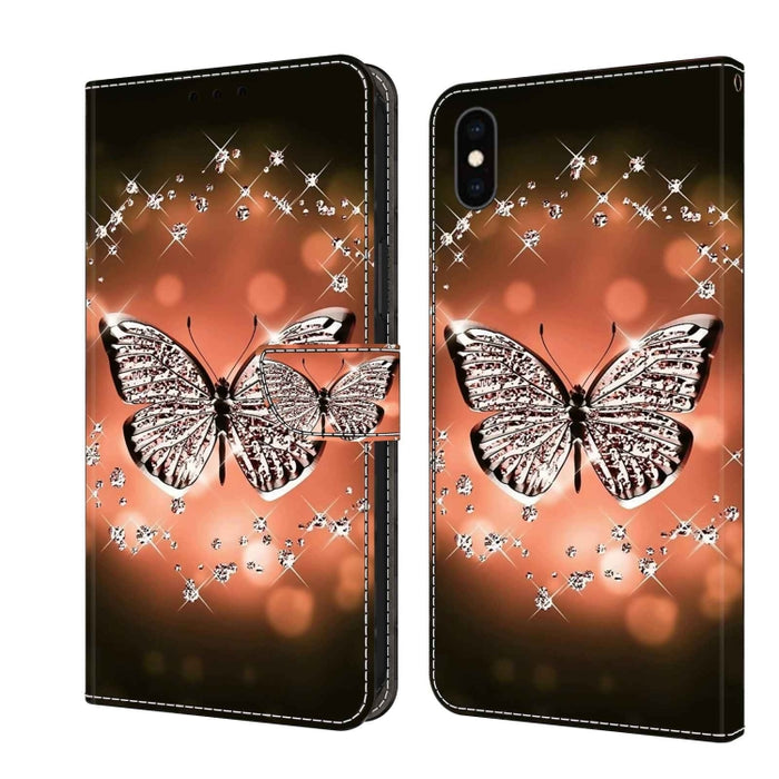 Funda protectora de cuero para teléfono Crystal 3D a prueba de golpes, For iPhone X / XS, For iPhone XR, For iPhone XS Max, For iPhone 6 Plus / 7 Plus / 8 Plus, For iPhone 6 / 7