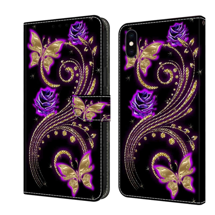 Funda protectora de cuero para teléfono Crystal 3D a prueba de golpes, For iPhone X / XS, For iPhone XR, For iPhone XS Max, For iPhone 6 Plus / 7 Plus / 8 Plus, For iPhone 6 / 7