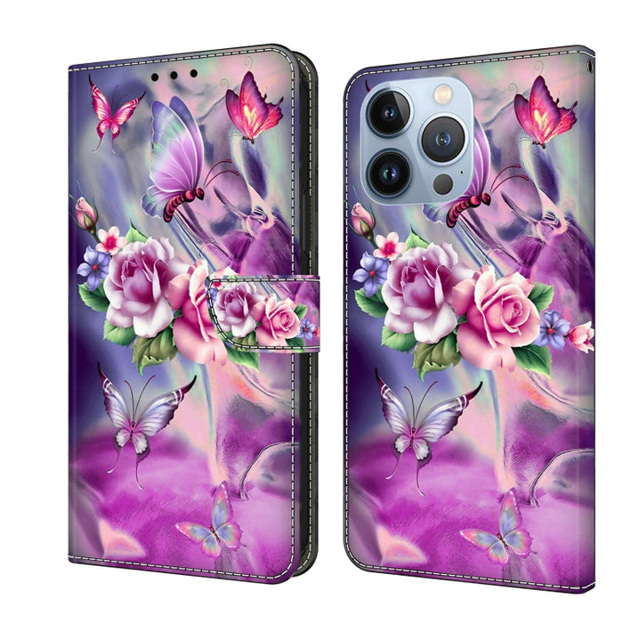 Funda protectora de cuero para teléfono Crystal 3D a prueba de golpes, For iPhone 14 Plus, For iPhone 15 Pro Max, For iPhone 13 / 14, For iPhone 15 Pro, For iPhone 14 Pro