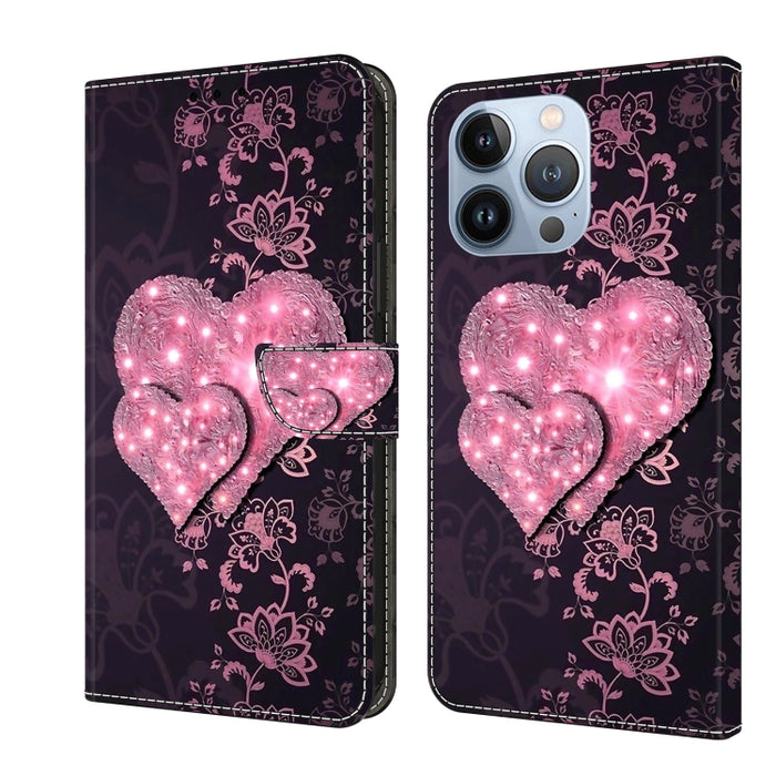Funda protectora de cuero para teléfono Crystal 3D a prueba de golpes, For iPhone 14 Plus, For iPhone 15 Pro Max, For iPhone 13 / 14, For iPhone 15 Pro, For iPhone 14 Pro