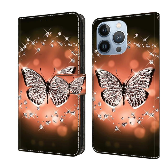 Funda protectora de cuero para teléfono Crystal 3D a prueba de golpes, For iPhone 14 Plus, For iPhone 15 Pro Max, For iPhone 13 / 14, For iPhone 15 Pro, For iPhone 14 Pro