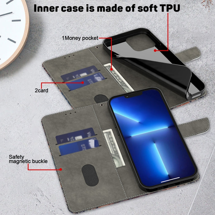 Funda protectora de cuero para teléfono Crystal 3D a prueba de golpes, For iPhone 15 Plus, For iPhone 14 Pro Max, For iPhone 15, For iPhone 12 Pro Max / 13 Pro Max, For iPhone 13 Pro