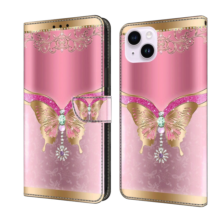Funda protectora de cuero para teléfono Crystal 3D a prueba de golpes, For iPhone 15 Plus, For iPhone 14 Pro Max, For iPhone 15, For iPhone 12 Pro Max / 13 Pro Max, For iPhone 13 Pro