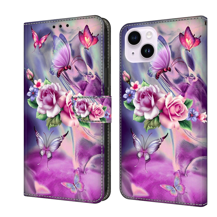 Funda protectora de cuero para teléfono Crystal 3D a prueba de golpes, For iPhone 15 Plus, For iPhone 14 Pro Max, For iPhone 15, For iPhone 12 Pro Max / 13 Pro Max, For iPhone 13 Pro