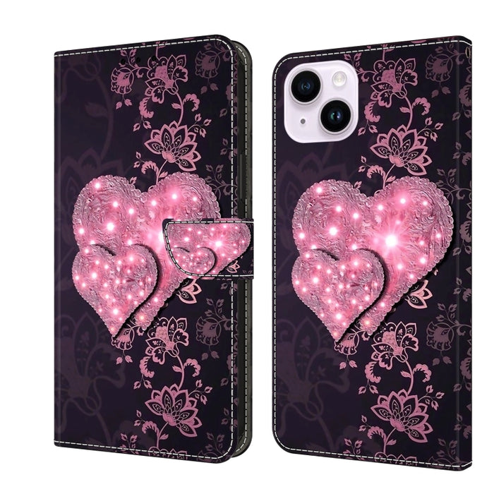 Funda protectora de cuero para teléfono Crystal 3D a prueba de golpes, For iPhone 15 Plus, For iPhone 14 Pro Max, For iPhone 15, For iPhone 12 Pro Max / 13 Pro Max, For iPhone 13 Pro