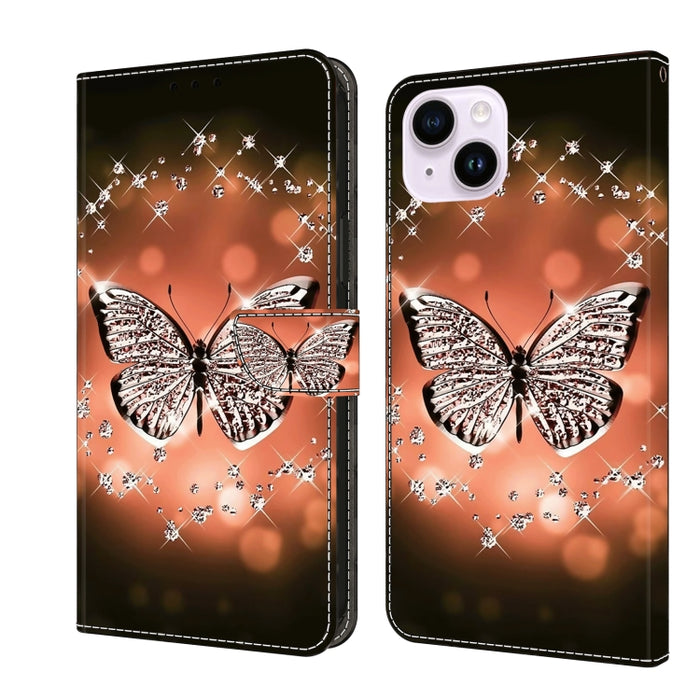 Funda protectora de cuero para teléfono Crystal 3D a prueba de golpes, For iPhone 15 Plus, For iPhone 14 Pro Max, For iPhone 15, For iPhone 12 Pro Max / 13 Pro Max, For iPhone 13 Pro
