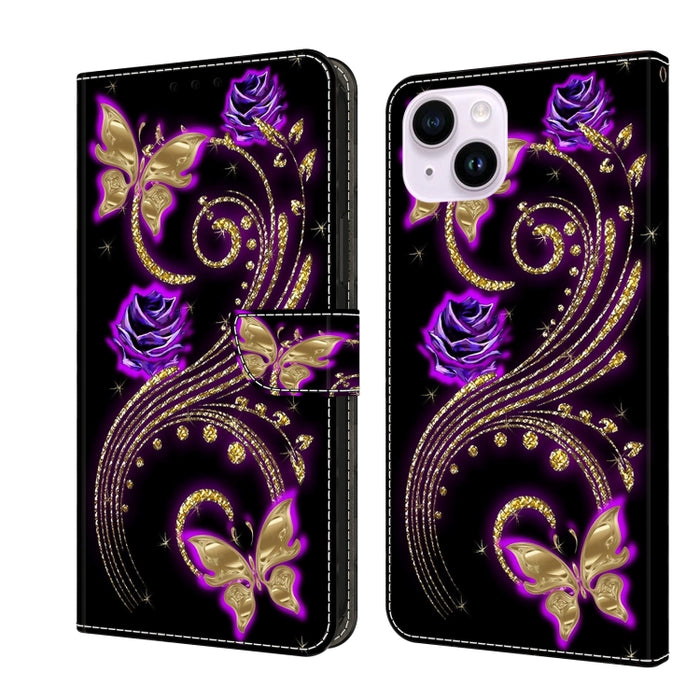 Funda protectora de cuero para teléfono Crystal 3D a prueba de golpes, For iPhone 15 Plus, For iPhone 14 Pro Max, For iPhone 15, For iPhone 12 Pro Max / 13 Pro Max, For iPhone 13 Pro