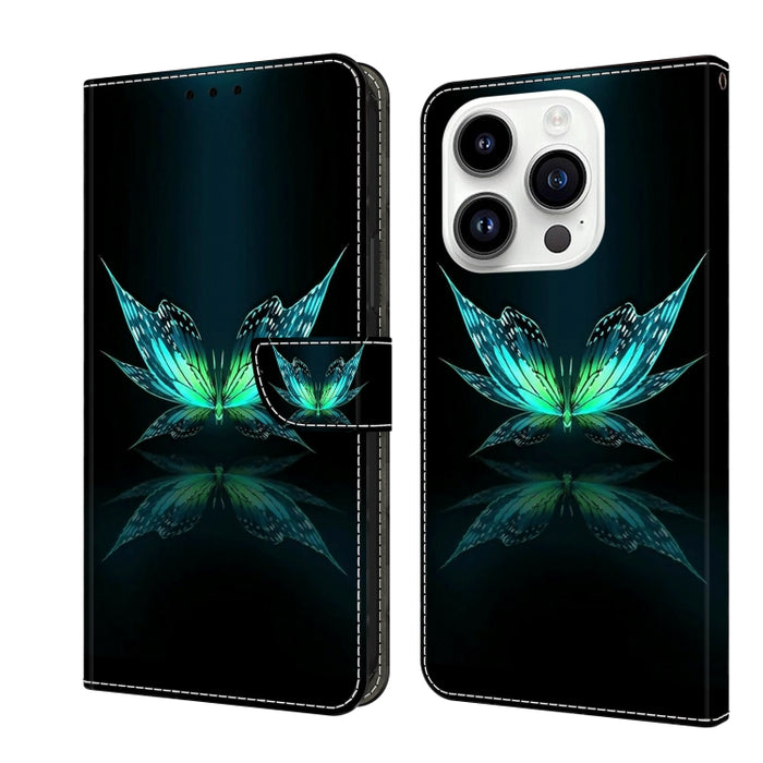 Funda protectora de cuero para teléfono Crystal 3D a prueba de golpes, For iPhone 14 Plus, For iPhone 15 Pro Max, For iPhone 13 / 14, For iPhone 15 Pro, For iPhone 14 Pro