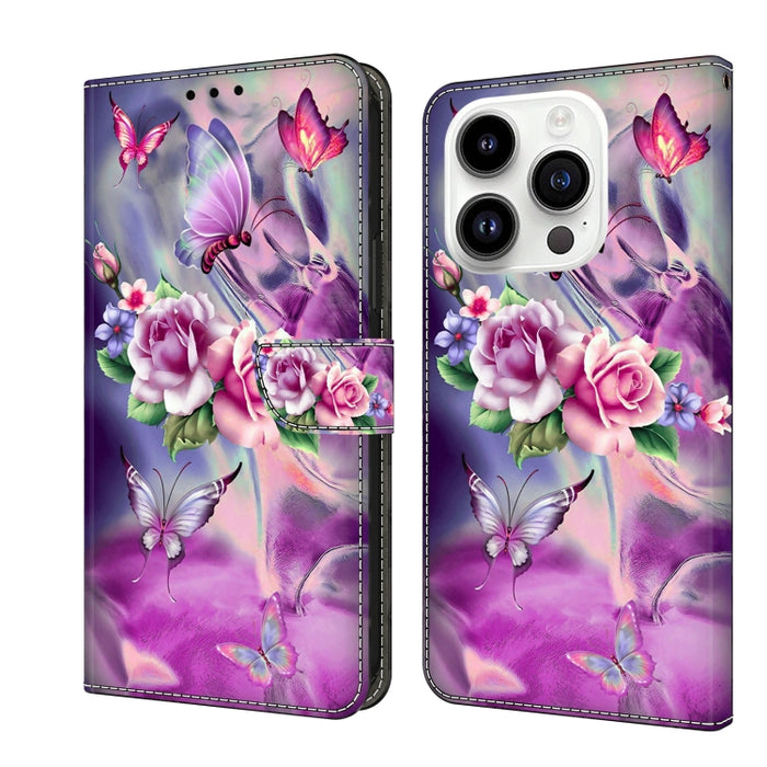 Funda protectora de cuero para teléfono Crystal 3D a prueba de golpes, For iPhone 14 Plus, For iPhone 15 Pro Max, For iPhone 13 / 14, For iPhone 15 Pro, For iPhone 14 Pro