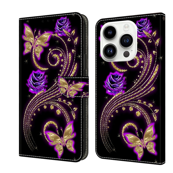 Funda protectora de cuero para teléfono Crystal 3D a prueba de golpes, For iPhone 14 Plus, For iPhone 15 Pro Max, For iPhone 13 / 14, For iPhone 15 Pro, For iPhone 14 Pro