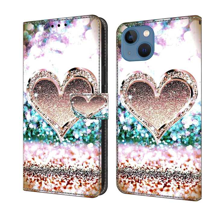 Funda protectora de cuero para teléfono Crystal 3D a prueba de golpes, For iPhone 15 Plus, For iPhone 14 Pro Max, For iPhone 15, For iPhone 12 Pro Max / 13 Pro Max, For iPhone 13 Pro
