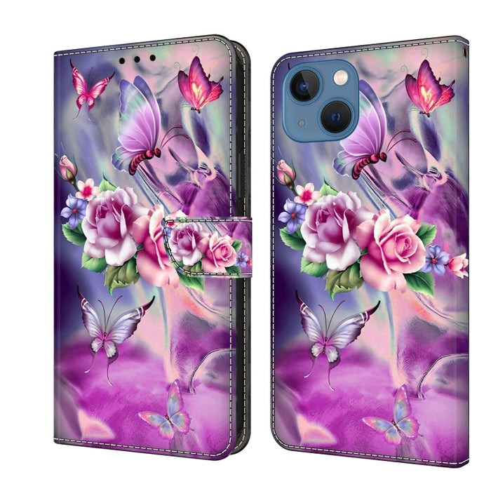 Funda protectora de cuero para teléfono Crystal 3D a prueba de golpes, For iPhone 15 Plus, For iPhone 14 Pro Max, For iPhone 15, For iPhone 12 Pro Max / 13 Pro Max, For iPhone 13 Pro