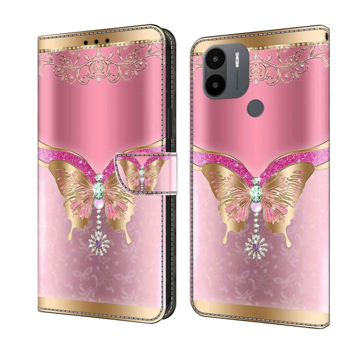 Funda protectora de cuero para teléfono Crystal 3D a prueba de golpes, For Xiaomi Redmi A1+ / A2 / A2+, For Xiaomi 13T Pro, For Xiaomi Redmi Note 12 4G, For Xiaomi Redmi Note 12 Pro+, For Xiaomi Redmi Note 12 5G Global / Poco X5