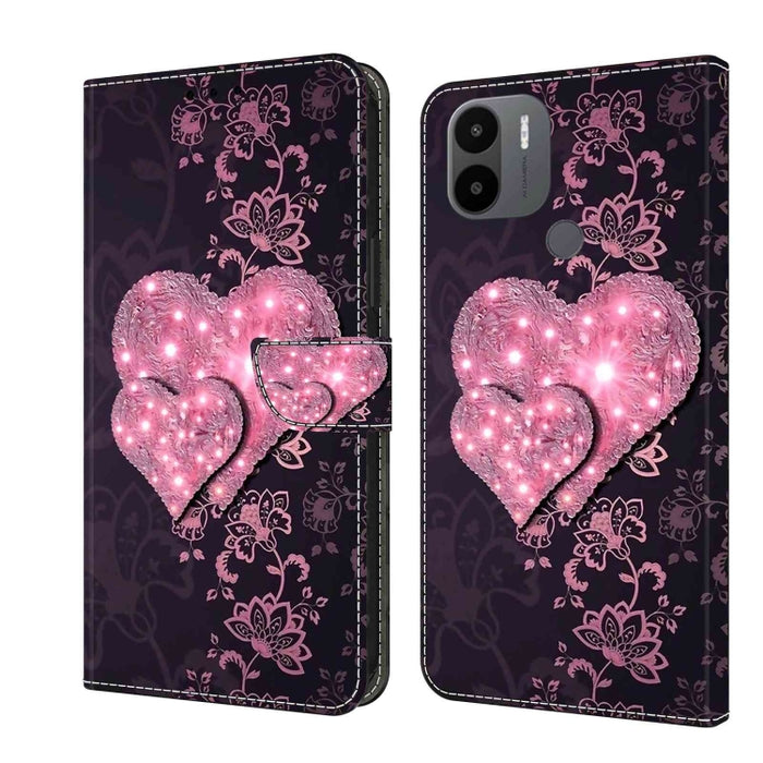 Funda protectora de cuero para teléfono Crystal 3D a prueba de golpes, For Xiaomi Redmi A1+ / A2 / A2+, For Xiaomi 13T Pro, For Xiaomi Redmi Note 12 4G, For Xiaomi Redmi Note 12 Pro+, For Xiaomi Redmi Note 12 5G Global / Poco X5