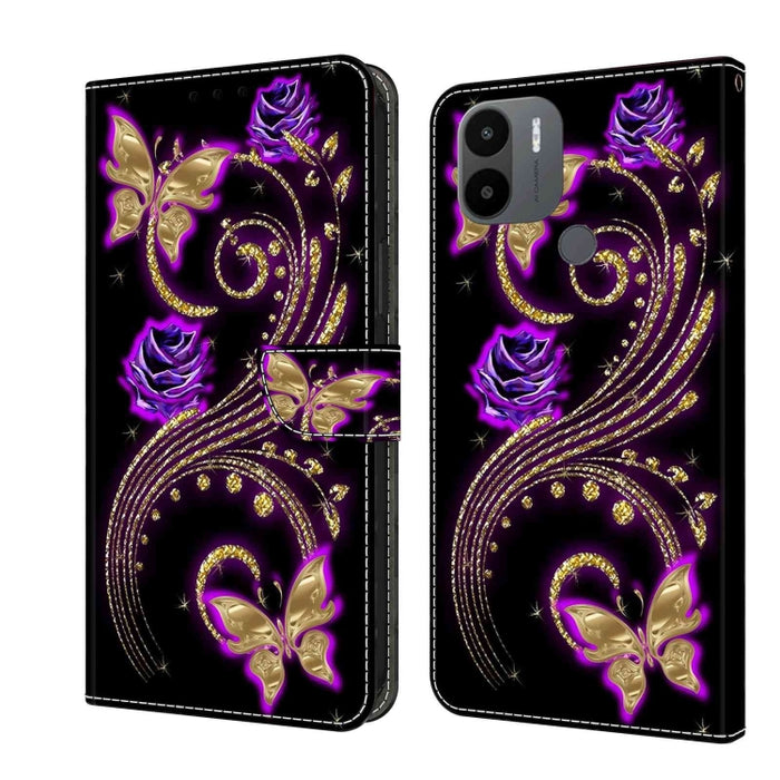 Funda protectora de cuero para teléfono Crystal 3D a prueba de golpes, For Xiaomi Redmi A1+ / A2 / A2+, For Xiaomi 13T Pro, For Xiaomi Redmi Note 12 4G, For Xiaomi Redmi Note 12 Pro+, For Xiaomi Redmi Note 12 5G Global / Poco X5