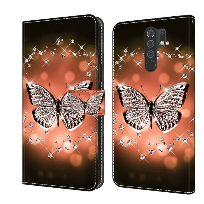 Funda protectora de cuero para teléfono Crystal 3D a prueba de golpes, For Xiaomi Redmi Note 10 4G, For Xiaomi Redmi 9T, For Xiaomi Redmi 9A, For Xiaomi Redmi 9, For Xiaomi Redmi 9C