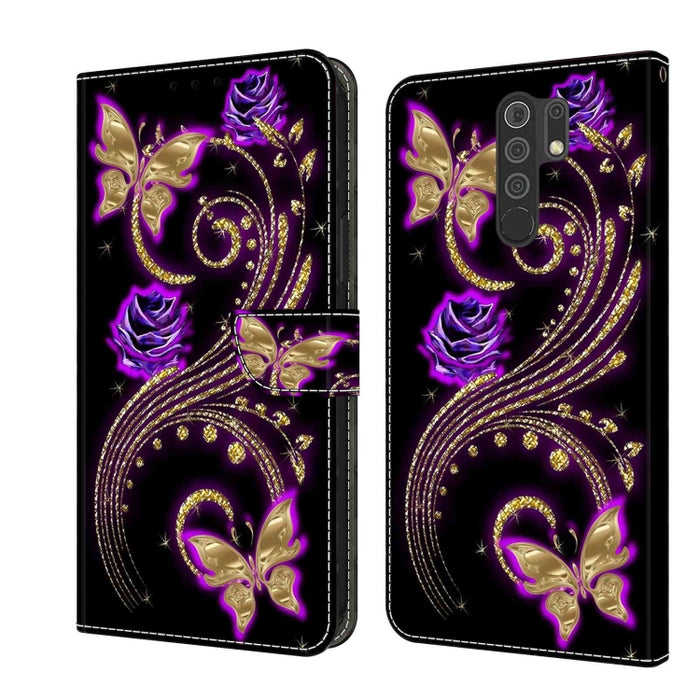 Funda protectora de cuero para teléfono Crystal 3D a prueba de golpes, For Xiaomi Redmi Note 10 4G, For Xiaomi Redmi 9T, For Xiaomi Redmi 9A, For Xiaomi Redmi 9, For Xiaomi Redmi 9C