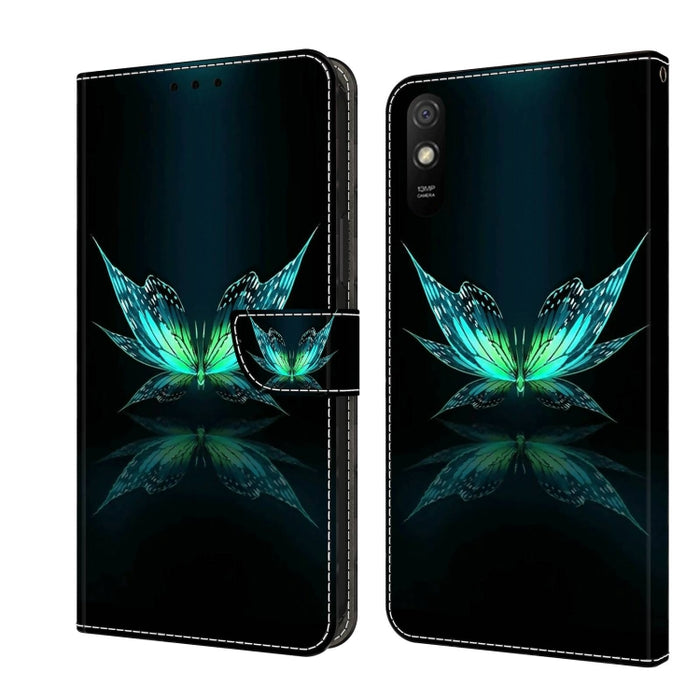 Funda protectora de cuero para teléfono Crystal 3D a prueba de golpes, For Xiaomi Redmi Note 10 4G, For Xiaomi Redmi 9T, For Xiaomi Redmi 9A, For Xiaomi Redmi 9, For Xiaomi Redmi 9C