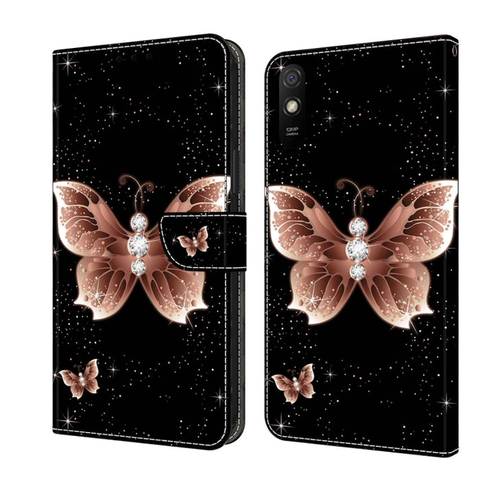 Funda protectora de cuero para teléfono Crystal 3D a prueba de golpes, For Xiaomi Redmi Note 10 4G, For Xiaomi Redmi 9T, For Xiaomi Redmi 9A, For Xiaomi Redmi 9, For Xiaomi Redmi 9C