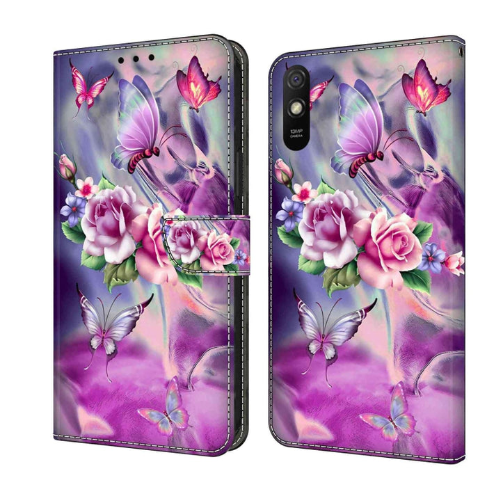 Funda protectora de cuero para teléfono Crystal 3D a prueba de golpes, For Xiaomi Redmi Note 10 4G, For Xiaomi Redmi 9T, For Xiaomi Redmi 9A, For Xiaomi Redmi 9, For Xiaomi Redmi 9C