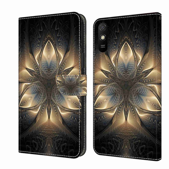 Funda protectora de cuero para teléfono Crystal 3D a prueba de golpes, For Xiaomi Redmi Note 10 4G, For Xiaomi Redmi 9T, For Xiaomi Redmi 9A, For Xiaomi Redmi 9, For Xiaomi Redmi 9C