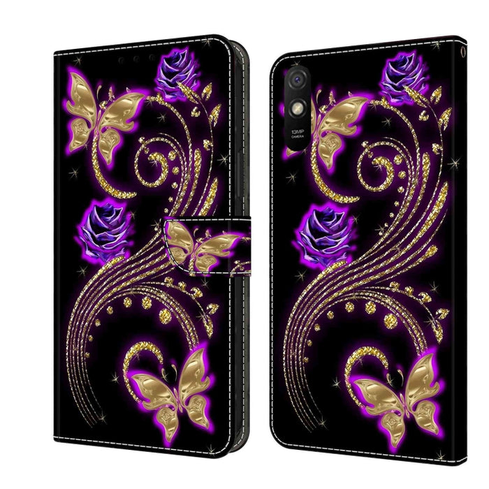 Funda protectora de cuero para teléfono Crystal 3D a prueba de golpes, For Xiaomi Redmi Note 10 4G, For Xiaomi Redmi 9T, For Xiaomi Redmi 9A, For Xiaomi Redmi 9, For Xiaomi Redmi 9C