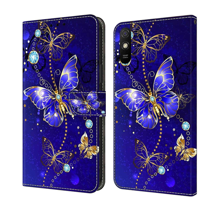 Funda protectora de cuero para teléfono Crystal 3D a prueba de golpes, For Xiaomi Redmi Note 10 4G, For Xiaomi Redmi 9T, For Xiaomi Redmi 9A, For Xiaomi Redmi 9, For Xiaomi Redmi 9C