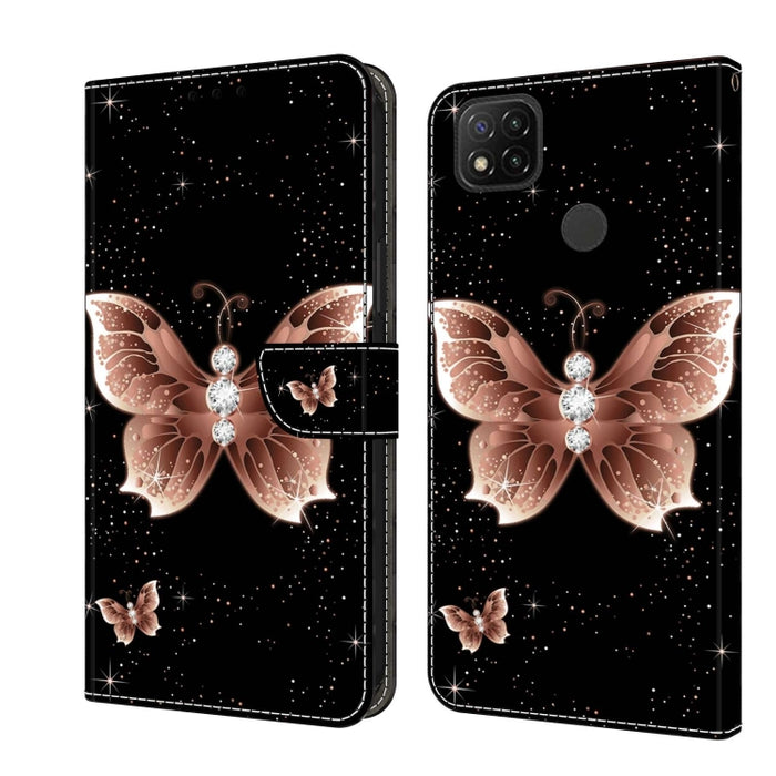 Funda protectora de cuero para teléfono Crystal 3D a prueba de golpes, For Xiaomi Redmi Note 10 4G, For Xiaomi Redmi 9T, For Xiaomi Redmi 9A, For Xiaomi Redmi 9, For Xiaomi Redmi 9C